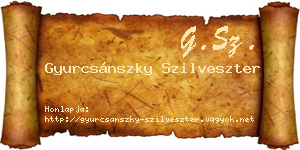 Gyurcsánszky Szilveszter névjegykártya